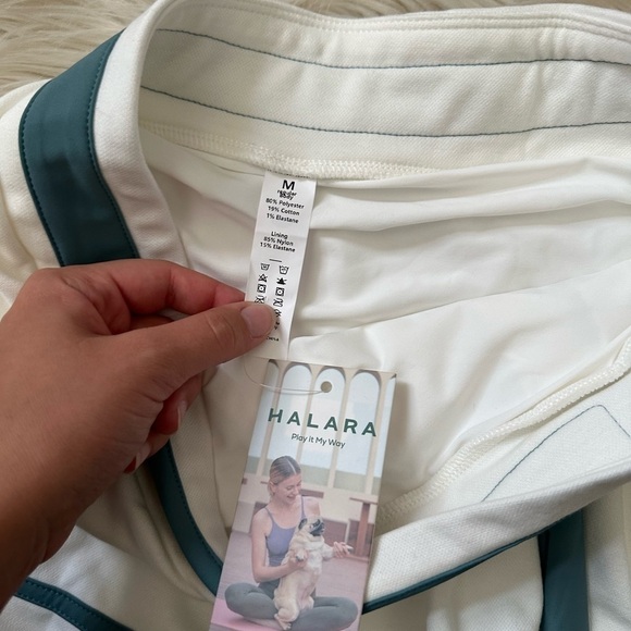 HALARA Mid Rise Color Block Pleated 2-in-1 Side Pocket Mini Casual Skirt - Picture 7 of 7